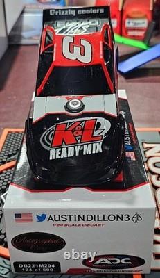 2021 AUSTIN DILLON #3 K&L Ready Mix 1/24 ADC Autographed Late Model 124/500