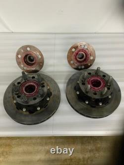 (2) Steel 5x5 Hubs With Bearings / Studs Drive Plates Rotors Late Model Nascar