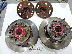 (2) Steel 5x5 Hubs With Bearings / Studs Drive Plates Rotors Late Model Nascar