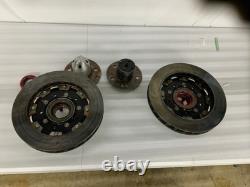 (2) Steel 5x5 Hubs With Bearings / Studs Drive Plates Rotors Late Model Nascar