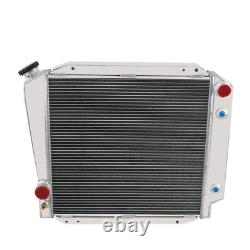 4-Rows Aluminum Radiator Fits 1966-1977 Ford Bronco 3.3L 5.0L Late Model Ford V8