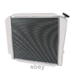 4-Rows Aluminum Radiator Fits 1966-1977 Ford Bronco 3.3L 5.0L Late Model Ford V8