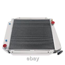 4-Rows Aluminum Radiator Fits 1966-1977 Ford Bronco 3.3L 5.0L Late Model Ford V8