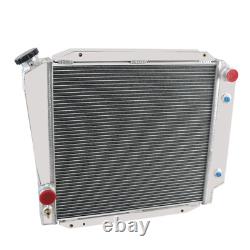 4-Rows Aluminum Radiator Fits 1966-1977 Ford Bronco 3.3L 5.0L Late Model Ford V8
