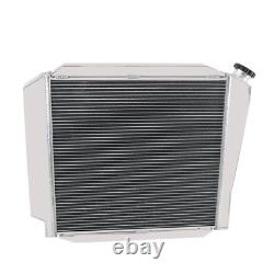 4-Rows Aluminum Radiator Fits 1966-1977 Ford Bronco 3.3L 5.0L Late Model Ford V8