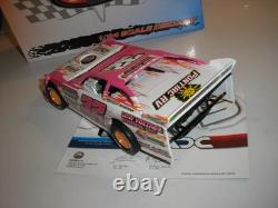 ADC 1/24 Bobby Pierce Neon World 100 Pink Lucas Oil Outlaw Late Model Dirt Car