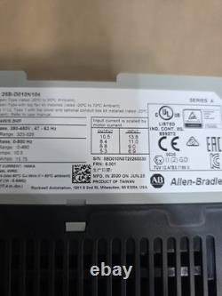 ALLEN BRADLEY POWERFLEX 525 25B-D010N104 4.0kW 5.0HP LATE MODEL