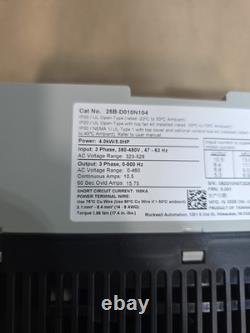 ALLEN BRADLEY POWERFLEX 525 25B-D010N104 4.0kW 5.0HP LATE MODEL