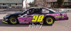 Blue Black Race Car Side Wrap Decals Late Model, Street Stock, Modified