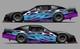 Blue Flames Race Car Side Wrap Decals Late Model, Street Stock, Modified #54