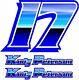 Blue Shaded Race Car Numbers Vinyl Graphic Decal Set Imca Dirt Late Model