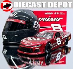 Dale Earnhardt Jr 2024 Budweiser Late Model & Mini Helmet Combo 1/24 Color Chrom