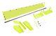 Dominator Dirt Late Model Plastic Spoiler Flo Yellow Kit 72x8