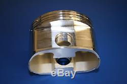 JE CUSTOM 4.005 DIRT Late Model SBC Chevy LM Flat Top Forged Piston Set 350 355
