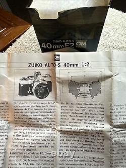 LATE Model! MINT Olympus OM System Zuiko Auto S 40mm f/2 Pancake Lens JAPAN
