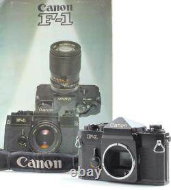 Late Model MINT+++ Canon F-1 35mm SLR Film Camera Body From with Catalog JAPAN