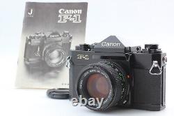 Late Model MINT Canon F-1 SLR Black Film Camera Body NFD 50mm F1.4 Lens JAPAN