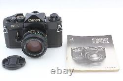 Late Model MINT Canon F-1 SLR Black Film Camera Body NFD 50mm F1.4 Lens JAPAN
