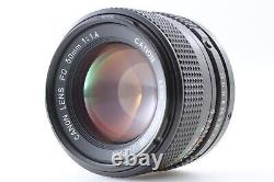 Late Model MINT Canon F-1 SLR Black Film Camera Body NFD 50mm F1.4 Lens JAPAN