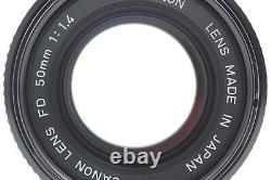 Late Model MINT Canon F-1 SLR Black Film Camera Body NFD 50mm F1.4 Lens JAPAN