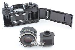 Late Model MINT Canon F-1 SLR Black Film Camera Body NFD 50mm F1.4 Lens JAPAN