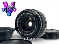 Late Model MINT with Hood Olympus OM-SYSTEM Zuiko Auto-W 28mm f/2.8 Lens JAPAN