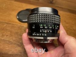 Late Model Mint Minolta MC W Rokkor 24mm F/2.8 Wide Angle Lens From Japan