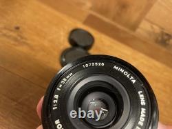 Late Model Mint Minolta MC W Rokkor 35mm F/2.8 Wide Angle Lens SR From Japan