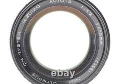 Late Model Top MINT with Hood OLYMPUS OM-System Auto-S 55mm F1.2 MF Lens JAPAN