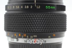 Late Model Top MINT with Hood OLYMPUS OM-System Auto-S 55mm F1.2 MF Lens JAPAN