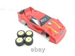 Losi Mini-B Hackfab Converted Custom Late Model Roller Slider Chassis Red