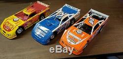 Lot of 3 Late Model diecast 2 Billy Moyer #21 l Xtreme Dirt Action & 1 Rick ec
