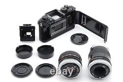 MINT? Canon F-1 Late Model FD 50mm f/1.4 S. S. C. + FD 135mm f3.5 Telephoto JAPAN