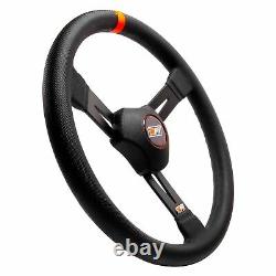 MPI 3-Spoke Dirt Late Model Black Steering Wheel w Vibration Absorption Foam