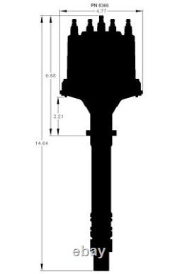 MSD 8366 GM Late Model HEI V8 Ext Coil Distributor