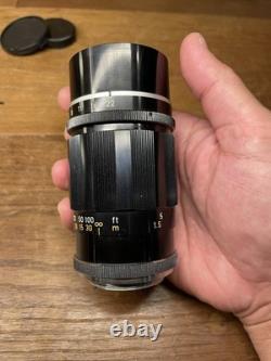 Mint Canon 135mm F/3.5 Telephoto Late Model Lens L39 LTM Mount From Japan