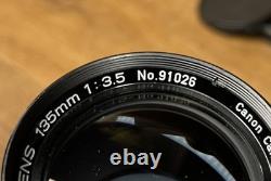 Mint Canon 135mm F/3.5 Telephoto Late Model Lens L39 LTM Mount From Japan
