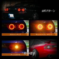 NISSAN 180SX RPS13 KRPS13 Late Model Fiber LED Tail Lamp Set V3 Clear Lens JDM