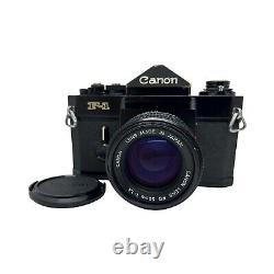 N. MINT? Canon F-1 SLR 35mm Film Camera Late Model Lens New FD 50mm F/1.4 JAPAN