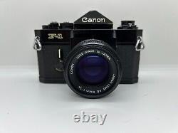 N. MINT? Canon F-1 SLR 35mm Film Camera Late Model Lens New FD 50mm F/1.4 JAPAN