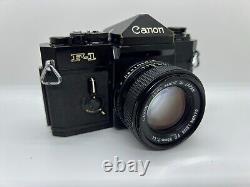 N. MINT? Canon F-1 SLR 35mm Film Camera Late Model Lens New FD 50mm F/1.4 JAPAN