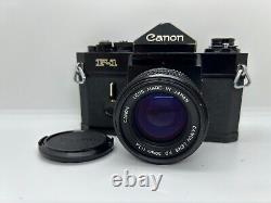 N. MINT? Canon F-1 SLR 35mm Film Camera Late Model Lens New FD 50mm F/1.4 JAPAN