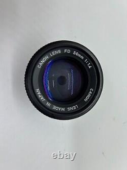 N. MINT? Canon F-1 SLR 35mm Film Camera Late Model Lens New FD 50mm F/1.4 JAPAN