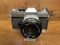 Near Mint Canon FTb-N FTb QL Late Model Film Camera FD 50mm F/1.8 S. C Lens /JP