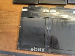 Near Mint Lot of 5 Toyo 4x5 Cut Film Holder Late Model From Japan #S2-44