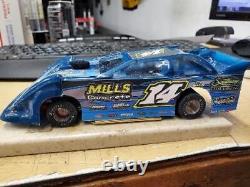 New Dirt Latemodel Ready to Race Car WOW! Blue #14 Mills Concrete