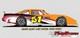 Orange Blitz Dirt Late Model, Dirt Modified Race Car Side Graphics
