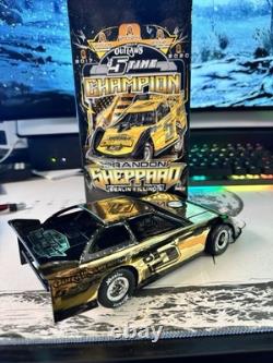 Outlaws Diecast Late Model Brandon Sheppard 2024 Champion Gold Black