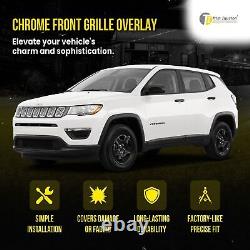 Patented Overlay Chrome Grille fits 17-21 Jeep Compass (Late model'17)