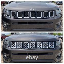 Patented Overlay Chrome Grille fits 17-21 Jeep Compass (Late model'17)